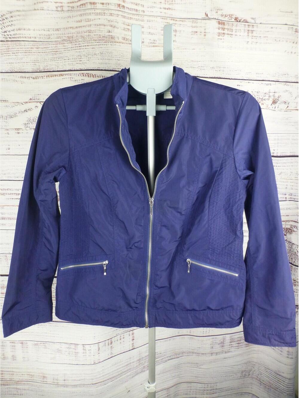 Zenergy by Chico's Women's Size 0 (S) Purple Full Zip Lightweight Jacket K2A